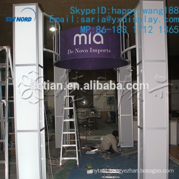 Customized modular portable3x6m (10x20ft) exhibition booth as exhibition system with led pillar